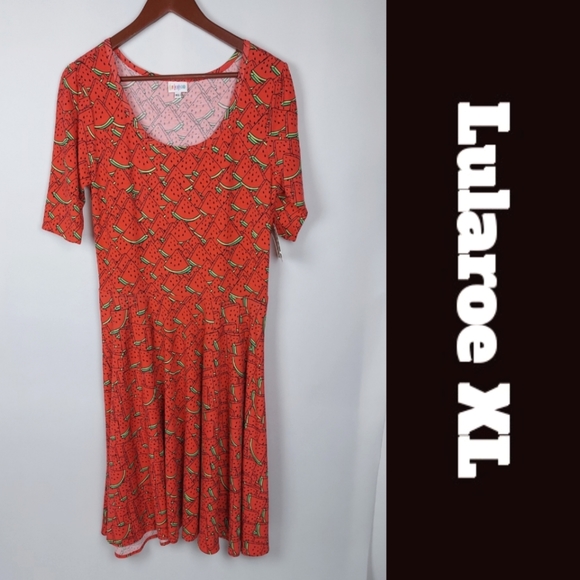 Watermelon Print Nicole Dress Xl 